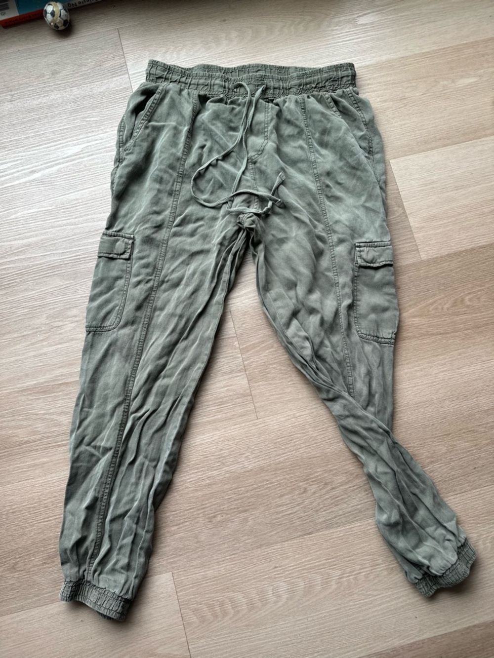 Olive Green Cargo Jogger Pants